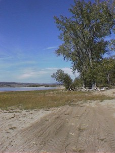 The beach we're camped next to