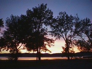 Sunset from the campsite