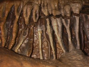 Weird-lookin' flowstone in Jewel Cave