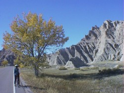 Cycling in Badlands National Park, SD