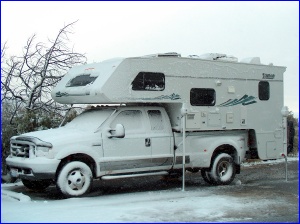 Snow on the camper