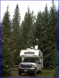 Snowfall at Whistler Campground