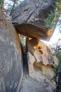 Narrow Squeeze on Petroglyph Trail