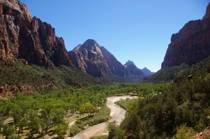 View of Zion Canyon from Kayenta Trail