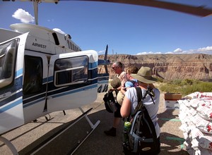 Boarding the Helicopter