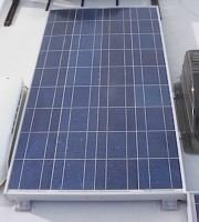 One of our 2 identical solar panels