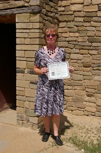 Teresa with Certificate