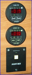 Amp-hour meters and inverter switch (see below)